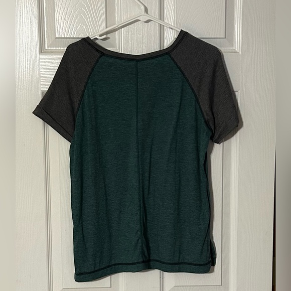 Dark Green and Gray Women's Top - Picture 2 of 4